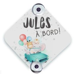 Plaque Bébé à bord personnalisée - modèle  Animaux | Originalité et sécurité