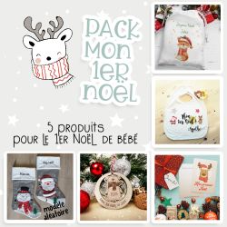 Pack Mon 1er Noël peronnalisés, 5 produits