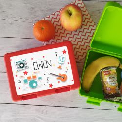 Boîte à goûter personnalisée Rock | Boîte à tartine