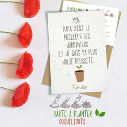 Carte à planter avec graines personnalisée Mon papa