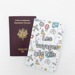 Protège passeport personnalisable Doodles