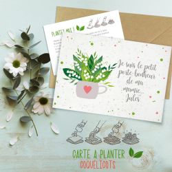 Carte à planter avec graines personnalisée Porte bonheur | muguet