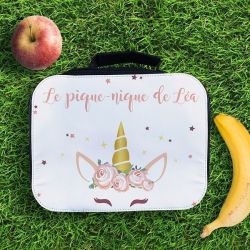 Lunch box isotherme personnalisée Licorne