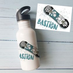 Gourde ou bouteille personnalisée pour enfant Skateboard