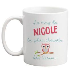 Mug personnalisable recto La plus chouette des ATSEM