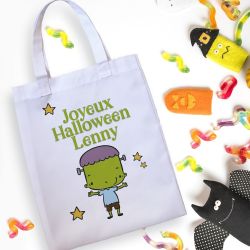 Tote bag enfant personnalisé Halloween Frankenstein