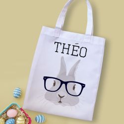 Tote bag Pâques modèle Lapin hipster