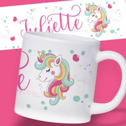 Mug résistant pour enfant personnalisé Licorne