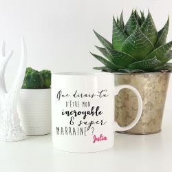 Mug personnalisable recto pour demande au parrain / marraine