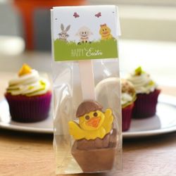 CUILLÈRE À CHOCOLAT CHAUD POUSSIN PÂQUES - chocolat au lait