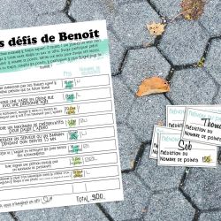 Jeu des défis pour EVG (version papier)