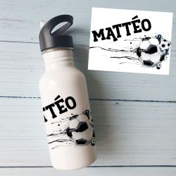 Gourde ou bouteille personnalisée pour enfant modèle Foot 2