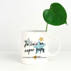 Mug personnalisable recto Super papy