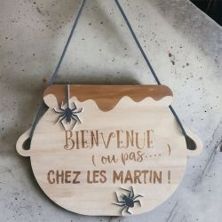 Chaudron de bienvenue (ou pas) personnalisé pour Halloween !