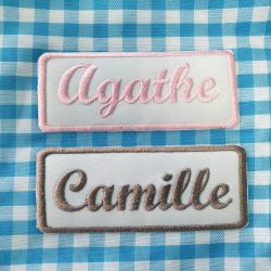 Badge thermocollant brodé pour tablier blouse école