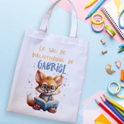 Tote bag sac de bibliothèque Renard