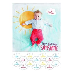 Lange en coton & cartes étapes - "You are my Sunshine" - Lulujo