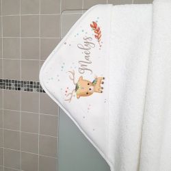 Cape de bain personnalisée en éponge | pour enfant | avec prénom | modèle Daim 2