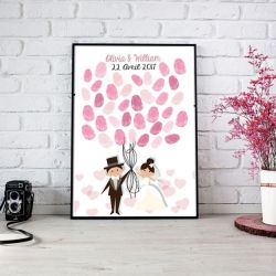 Affiche à empreintes pour mariage | Version digitale