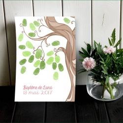 Arbre à empreintes pour mariage baptême anniversaire...