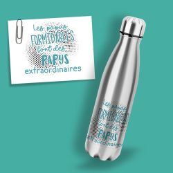 Bouteille isotherme inox Les papas formidables font des papys extraordinaires