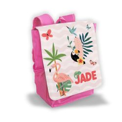 Sac à dos pour enfant personnalisé avec prénom modèle Tropical