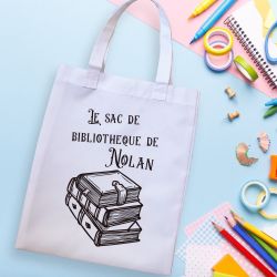 Tote bag sac de bibliothèque Grimoire