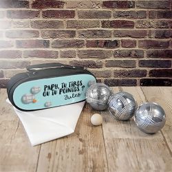 Sacoche de rangement boules de pétanque personnalisée "Tu tires ou tu pointes ?" | Idée cadeau fête des pères