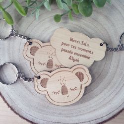 Porte clé personnalisable Koala en bois