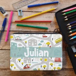 Trousse remplie crayons feutres personnalisée Voitures 2