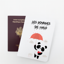 Protège passeport personnalisable Panda