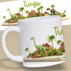 Mug résistant pour enfant dinosaures personnalisé