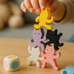 Jeu de société Ninja Cats avec pochon de rangement personnalisé