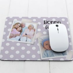 Tapis de souris personnalisé avec 2 photos