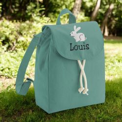 Sac à dos maternelle motif Lapin | Cartable personnalisé maternelle avec prénom