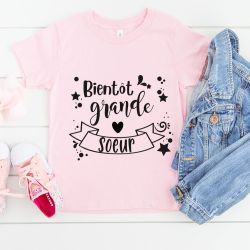 Tee shirt enfant Bientôt grande soeur