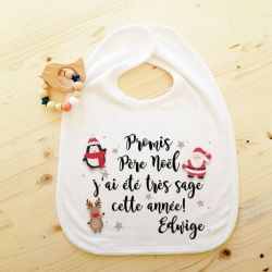 Bavoir personnalisable Promis Père Noël...