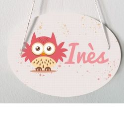Plaque porte enfant personnalisable -Inès