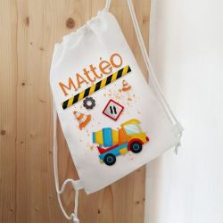 Sac de sport enfant personnalisable modèle Camion toupie