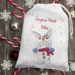 Pochette personnalisable Spéciale Noël Lapin