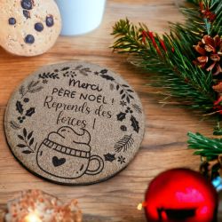 Dessous de mug pour accueillir le Père Noël