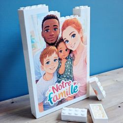 Cadre lego  Couple ou famille Cartoon