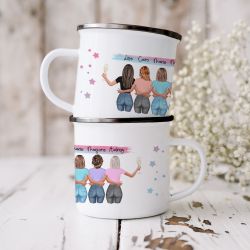 Tasse émaillée des copines