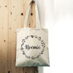 Tote bag personnalisable Couronne de fleurs