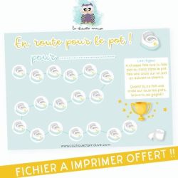 GRATUIT ***A IMPRIMER*** La course au pot pour favoriser l'apprentissage de la propreté