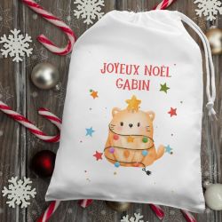 Pochette personnalisable Spéciale Noël Chat