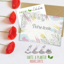 Carte à planter avec graines personnalisée avec votre texte