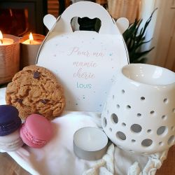 Box personnalisable brûleur de parfum + fondant parfumé aux choix