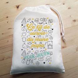 Grande pochette pour jeune ou futur papa - Kit de survie - Boîte à papa