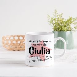 Mug personnalisable Super maman - fête des mères